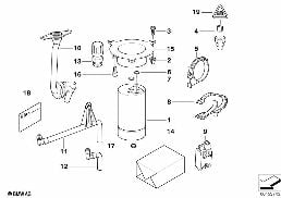 Secheur/interrupteur poussoir/pieces div diagram for BMW 7 Series E38 735iL