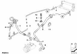 制冷剂导管 diagram for BMW X5 E53 4.6is