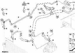 製冷劑導管 diagram for BMW 5 Series E60 525d