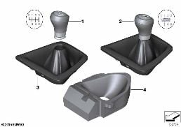 GEAR SHIFT KNOBS/SHIFT LEVER COVERINGS diagram for BMW 3 Series E93 LCI 325d