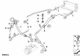 Chladicí potrubí diagram for BMW X5 E53 4.4i