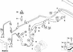 Przewody czynnika chłodniczego diagram for BMW 7 Series E65 750i