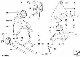 Apoio do motor diagram for BMW 5 Series E39 525d