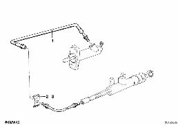 Привод управления сцеплением diagram for BMW 3 Series E30 323i