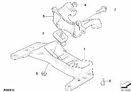 GEARBOX MOUNTING diagram for BMW 5 Series E61 LCI M5