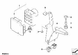 Hydroaggregat DSC/Steuergerät/Halterung diagram for BMW 3 Series E46 M3