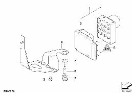 HYDRO UNIT DSC/CONTROL UNIT/FASTENING diagram for BMW Z3 E36 M