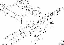 Przewód paliwa/Pompa oleju napędowego diagram for BMW 5 Series E39 520d