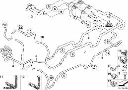 Kraftstoffleitung/Dieselpumpe diagram for BMW X5 E53 3.0d