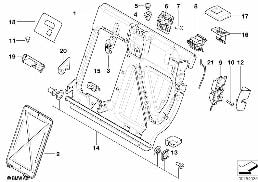 SEAT, REAR, SEAT FRAME, LEFT diagram for BMW 3 Series E46 325xi