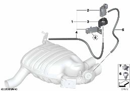 VACUUM CONTROL, EXHAUST FLAP diagram for BMW X1 E84 18i
