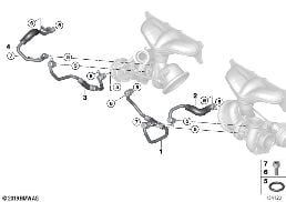 Σύστημα ψύξης - στροβιλοσυμπ.καυσαερίων diagram for BMW 5 Series E60 LCI 535xi