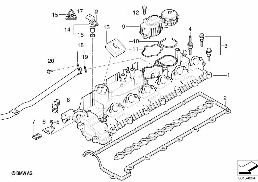 Pokrywa głowicy diagram for BMW 5 Series E60 535d