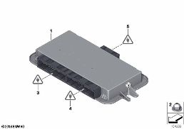 ECU, FOOTWELL MODULE 3 diagram for BMW 3 Series E90 318d