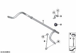 STABILIZER, FRONT diagram for BMW MINI Clubman R55 Cooper
