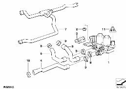 WATER VALVE/WATER HOSE diagram for BMW 3 Series E36 323i