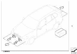 İlave donanım seti, Park mesafesi kont. diagram for BMW X5 E70 LCI 40dX