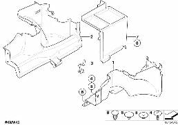 Revetement plancher coffre arr lateral diagram for BMW Z4 E85 2.5i