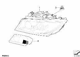 HEADLIGHT diagram for BMW 3 Series E90 320i