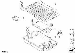 Single parts opt. SA 644,lugg.comp./USB diagram for BMW MINI R56 One