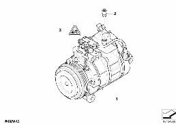 RP klima kompresörü diagram for BMW 3 Series E90 LCI 335d