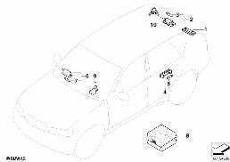 VARIOUS LAMPS/SPARE BULBS BOX diagram for BMW X3 E83 3.0d