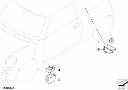 Różne elementy nadwozia diagram for BMW MINI R50 Cooper
