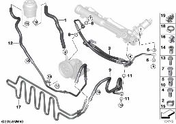 HYDRO STEERING-OIL PIPES