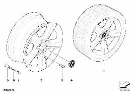 BMW LA WHEEL, STAR SPOKE 210 diagram for BMW X5 E70 LCI 30dX