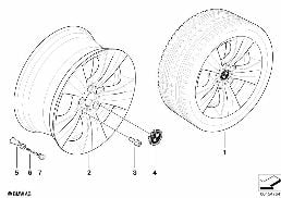 BMW LA WHEEL, STAR SPOKE 213 diagram for BMW X5 E70 LCI 30dX
