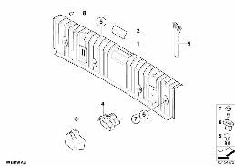 LUGGAGE COMPARTMENT SILL TRIM diagram for BMW 3 Series E90 320d
