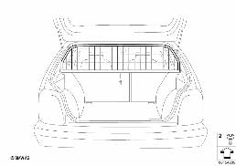 BOOT PARTITIONING GRATE diagram for BMW 5 Series E39 530i