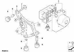 Agr. hydr. ASC/sterownik/Mocowanie diagram for BMW MINI R50 Cooper