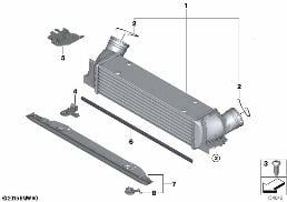 CHARGE-AIR COOLER diagram for BMW 3 Series E90 LCI 335i