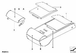 Siège base arrière, accoudoir indiv. diagram for BMW 5 Series E60 525i