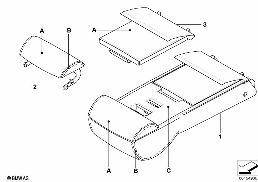 Siège sport arrière, accoudoir indiv. diagram for BMW 5 Series E60 525i