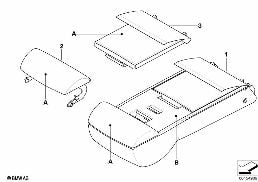 Siège confort arrière, accoudoir indiv. diagram for BMW 5 Series E60 525i