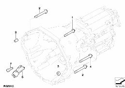 GEARBOX MOUNTING PARTS diagram for BMW 5 Series E60 540i