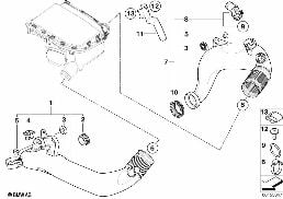 AIR DUCT diagram for BMW 3 Series E90 LCI 335xi