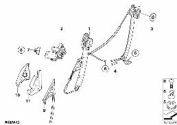 DOOR WINDOW LIFTING MECHANISM FRONT diagram for BMW 1 Series E82 118d