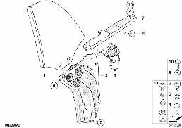 DOOR WINDOW LIFTING MECHANISM REAR