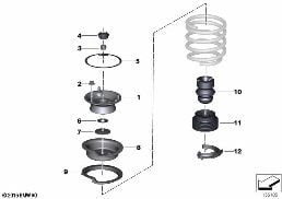 GUIDE SUPPORT/SPRING PAD/ATTACHING PARTS diagram for BMW 3 Series E93 LCI 330i