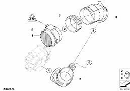 Capteur de masse d'air film chaud diagram for BMW Z4 E85 2.5i