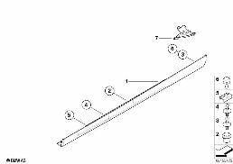 M COVER FOR ROCKER PANEL / WHEEL ARCH diagram for BMW 3 Series E46 318i