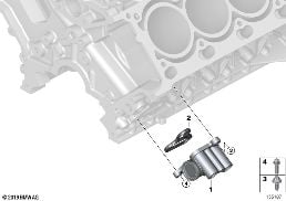 Raccordo radiatore olio per alim. olio diagram for BMW X5 E70 4.8i