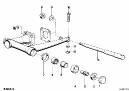 REAR WHEEL SWINGING ARM MOUNTING PARTS