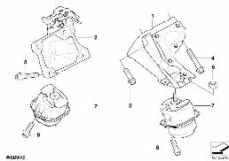 Sospensione del motore diagram for BMW X5 E70 4.8i