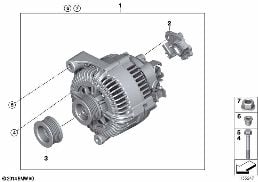 ALTERNATOR diagram for BMW X5 E70 3.0d