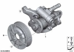 POWER STEERING PUMP diagram for BMW 3 Series E90 LCI 335i