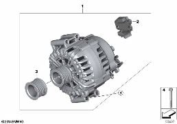 ALTERNATOR diagram for BMW 5 Series E60 LCI 525i